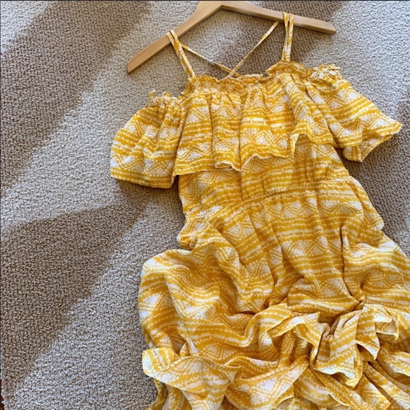 Love Riche Bohemian Block Print Yellow Dress - Picture 2 of 5